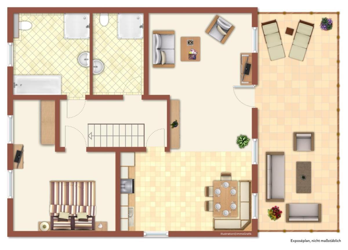 Haus Seazeit, Meersicht ロストック エクステリア 写真